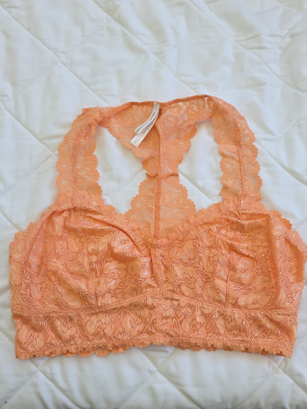 Lace Bralette- Peachy Orange